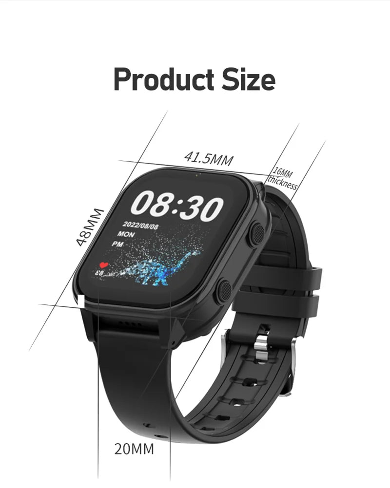 Relógio inteligente infantil Wonlex 4G SOS GPS WiFi Relógio de pulso Whatsapp KT19Pro Android 8.1 com câmera de chamada de vídeo Monitor Smartwatch infantil