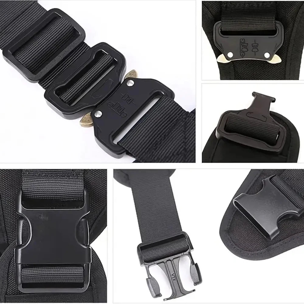 Conjunto de coleira e guia para cães grandes, colete tático para pastor alemão, para cães pequenos