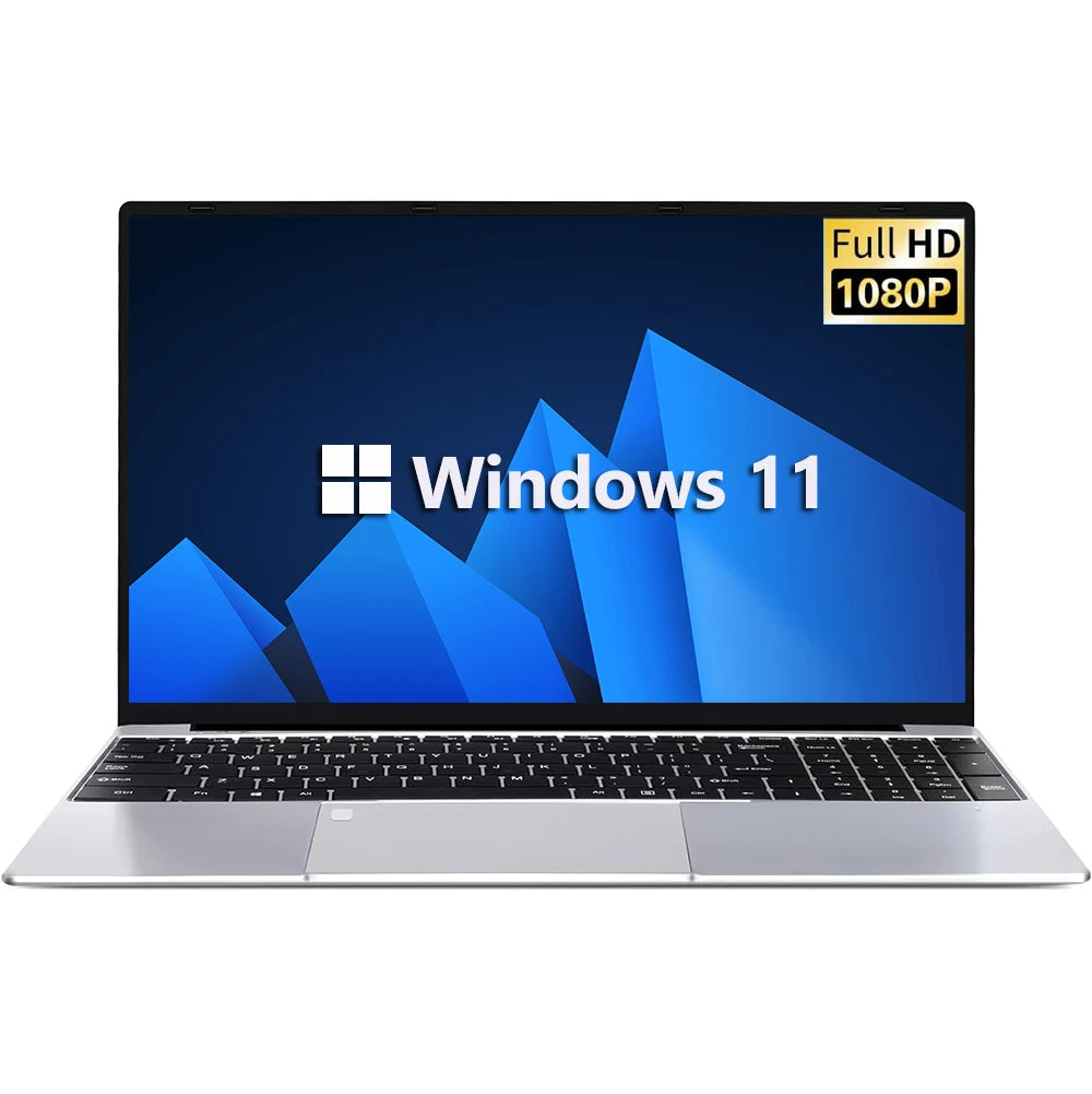 Computador portátil IPS N4000 HD de 15,6" com Intel Celeron, notebook, desbloqueio por impressão digital, Windows 11 Pro, 16 GB DDR4, SSD de 1 TB, laptop para jogos