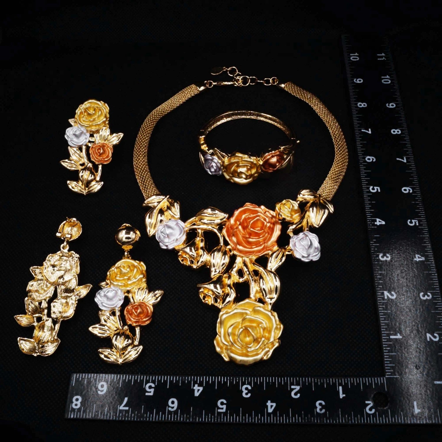 Zhuerrui High Quality Big Brazilian Gold Jewelry Set Classic Wedding Party Accessories Jewelry Italian Lady Necklace Sets H0085