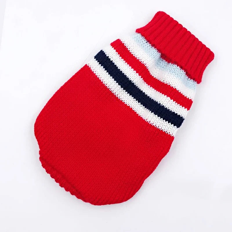 Roupas de cachorro de desenho animado de Natal, suéter quente para gatos, suéter para cães pequenos, roupas para animais de estimação, casaco de tricô, pano de crochê, jersey Perro 30S1