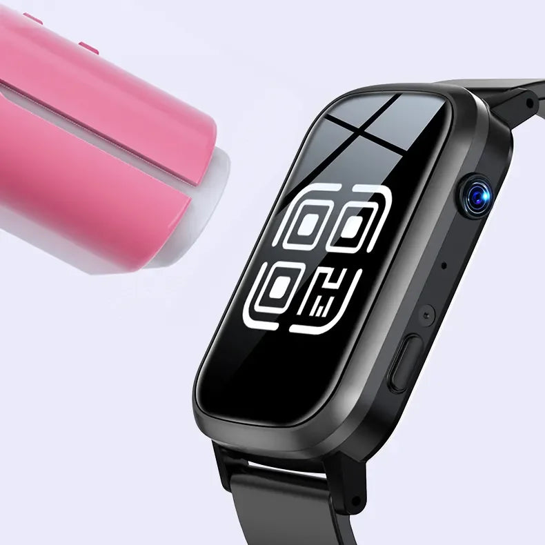 Relógio inteligente infantil 4G com câmera, Wi-Fi + posicionamento LBS, tela de 1,47" e modo de aula de 500mAh, chamada de vídeo, relógio inteligente para meninos e meninas
