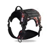 MIDEPET Arnês tático ajustável para cães, sem puxar, colete de serviço para cães com fitas de nylon refletivas, estampado em poliéster durável