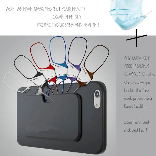 wholesale  presbyopic  silicon mini clip nose bridge  Portable 3M stick on phone  reading glasses 1.0 to 3.5