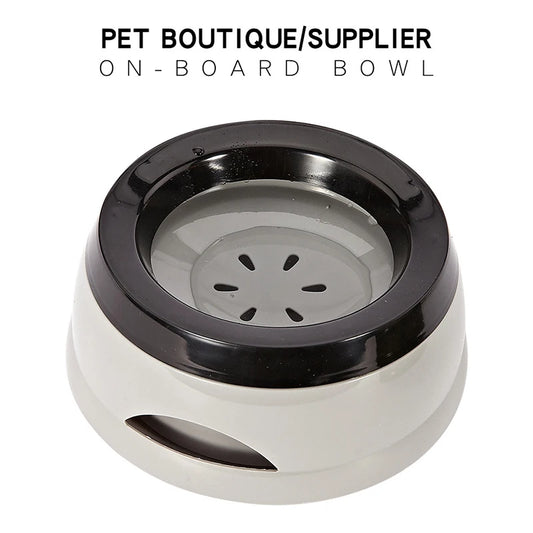 Tigelas flutuantes para cães de estimação, tigelas para gatos que não molha a boca, alimentador de água potável, tigela de plástico portátil para cães, acessórios de suporte