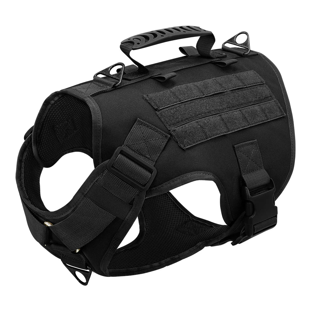 Arnês tático para cães, colete de treinamento militar para cães pastor alemão, colete molle para cães de médio e grande porte