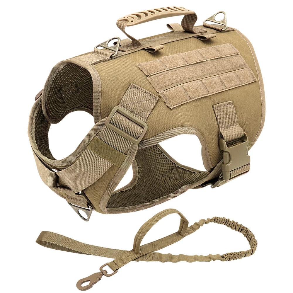 Arnês tático para cães, colete de treinamento militar para cães pastor alemão, colete molle para cães de médio e grande porte