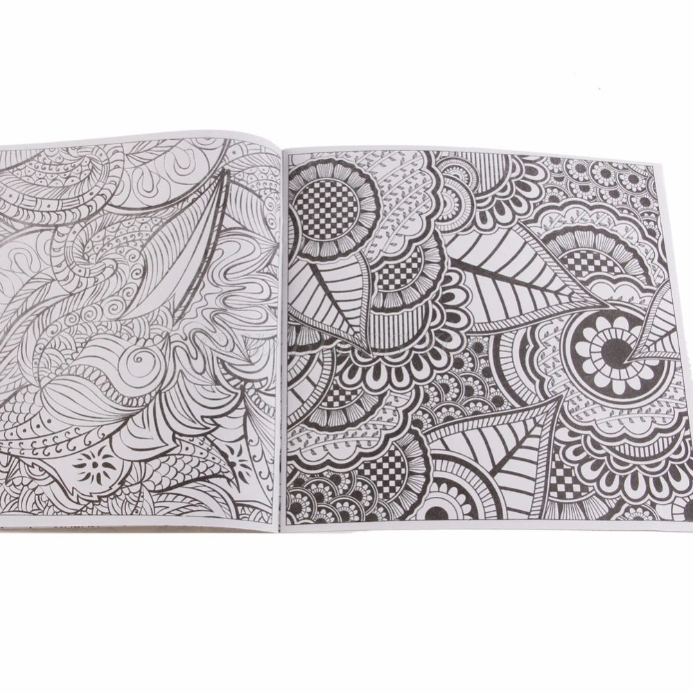 1 peça 12 páginas mandalas livro de colorir de flores para crianças e adultos aliviar o estresse matar o tempo grafite pintura desenho livro de arte