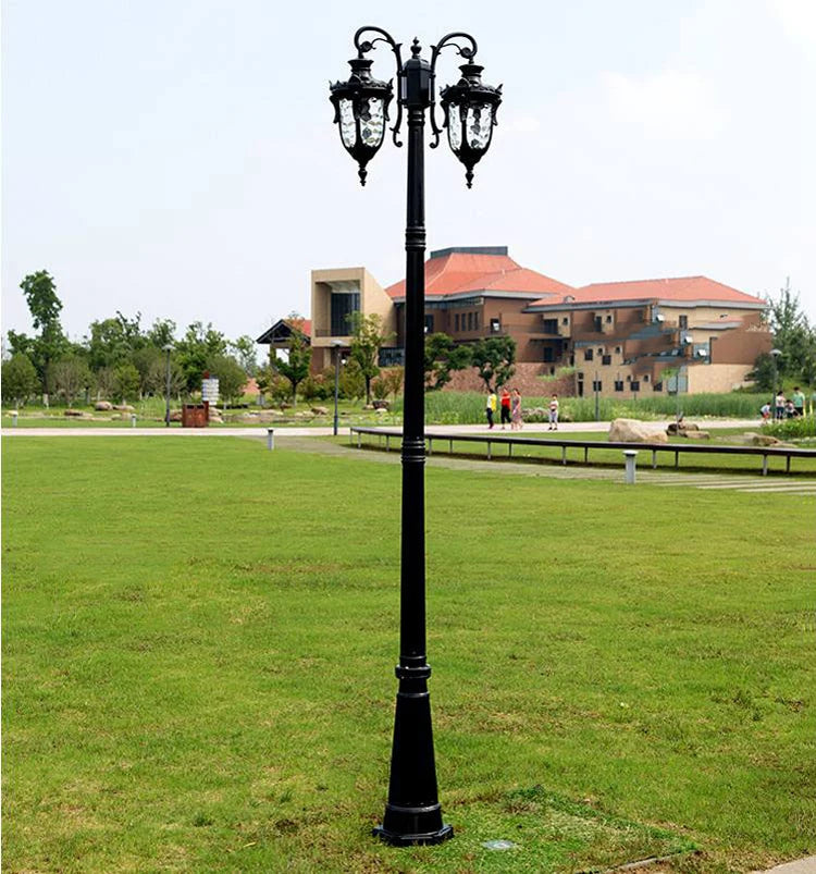 (H≈2,3M) Luzes de jardim, luzes de rua, gramado, flores, luzes de parque, à prova d'água, para áreas externas, vila, postes altos, luzes de paisagem