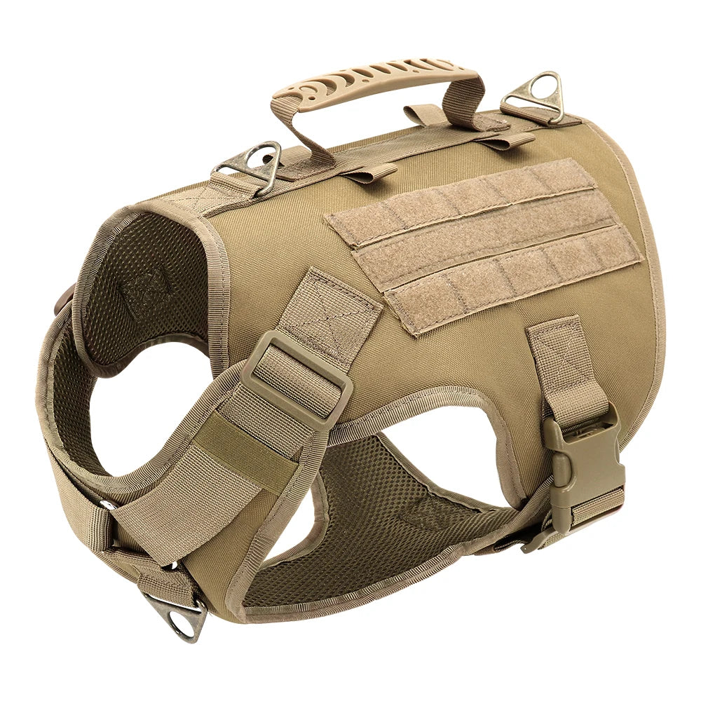 Arnês tático para cães, colete de treinamento militar para cães pastor alemão, colete molle para cães de médio e grande porte