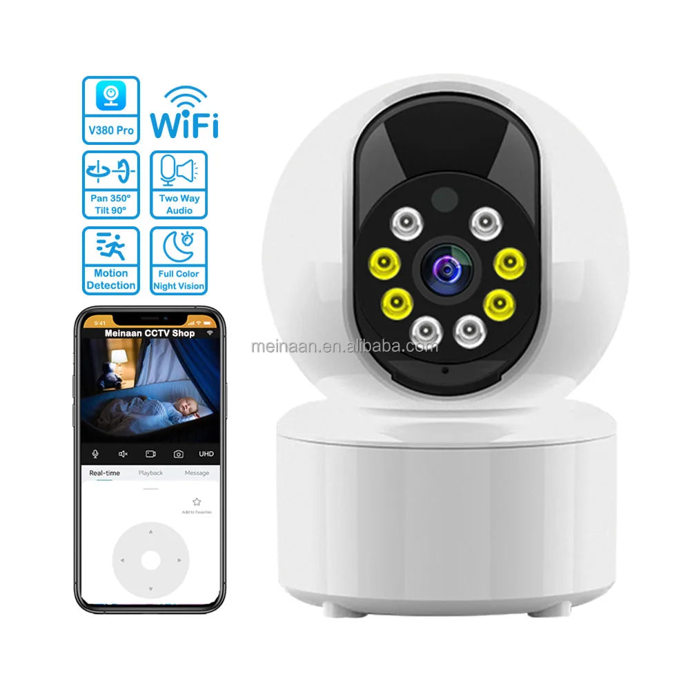 Monitor interno de 3MP por atacado Smart Video V380 Pro Câmera CCTV PTZ sem fio 360 IP Rede WiFi doméstica Câmera de segurança CCTV