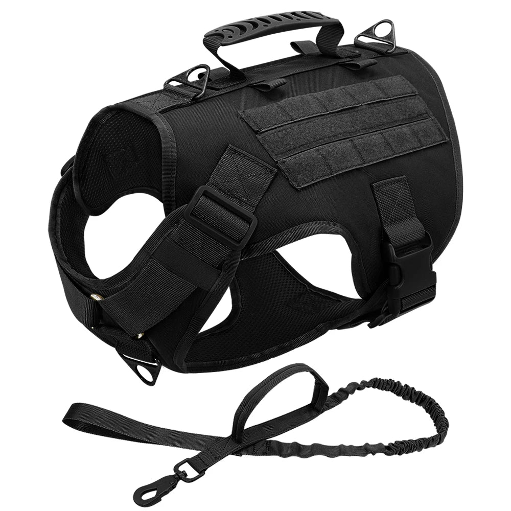 Arnês tático para cães, colete de treinamento militar para cães pastor alemão, colete molle para cães de médio e grande porte