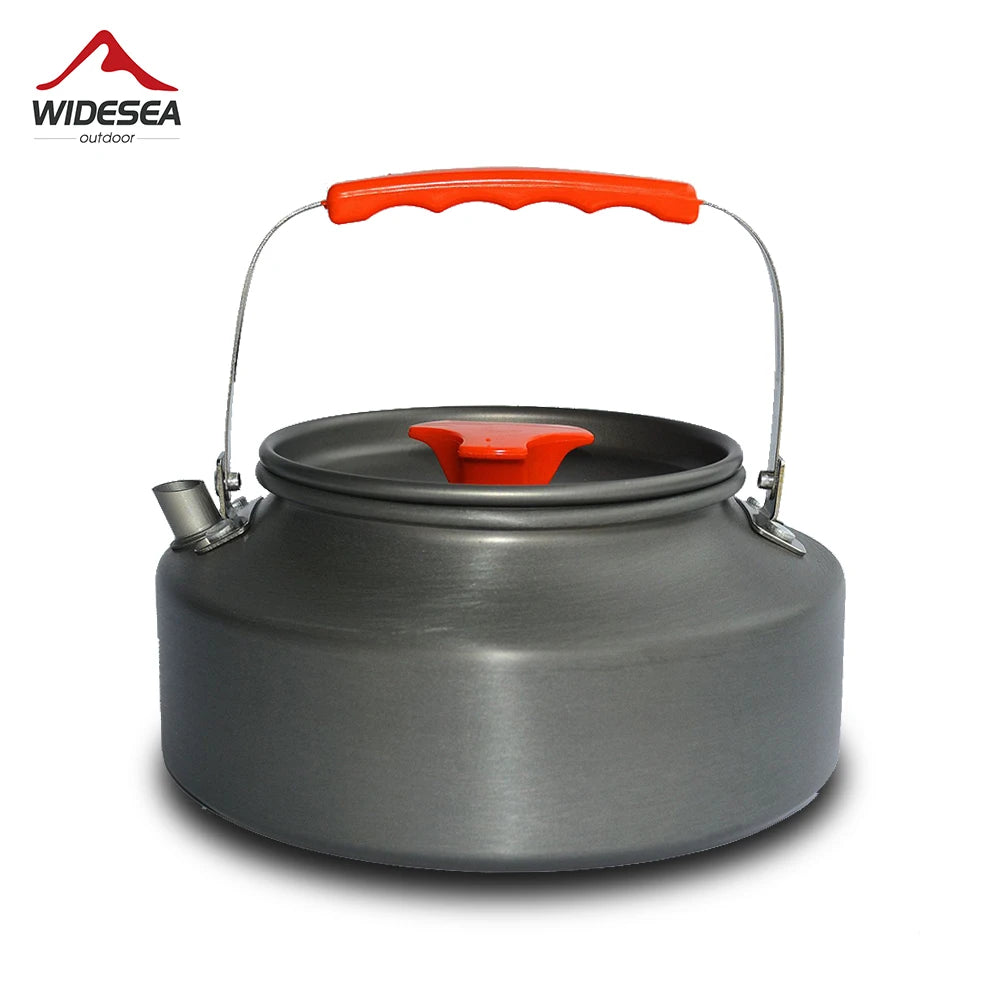 Chaleira de água Widesea 1,1L 2L 1,5L para acampamento, chaleira de café ao ar livre, utensílios de mesa, conjunto de piquenique, equipamentos, utensílios de cozinha para turismo