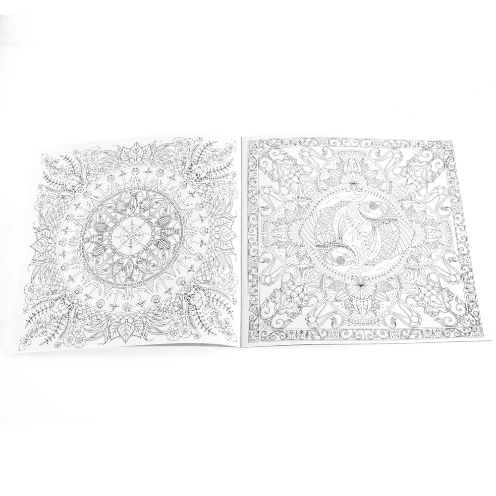 1 peça 24 páginas mandalas livro de colorir de flores para crianças e adultos aliviar o estresse matar o tempo grafite pintura desenho arte livros
