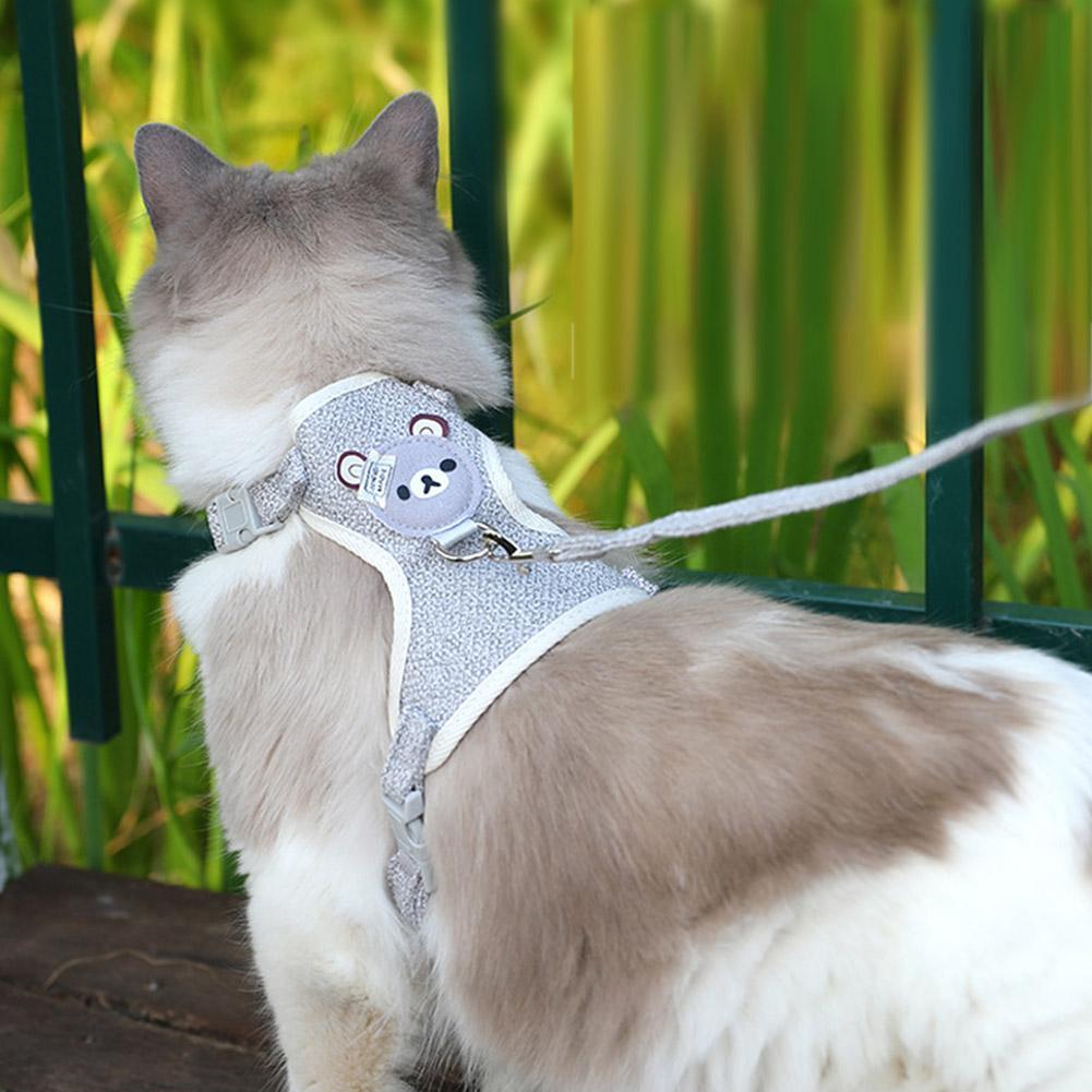 Adorável colete para animais de estimação pequenos, alça no peito, coleira para cães, corda de tração para caminhada, cão, gato, coelho, colete, arnês, poodle, coleira, acessórios para cães