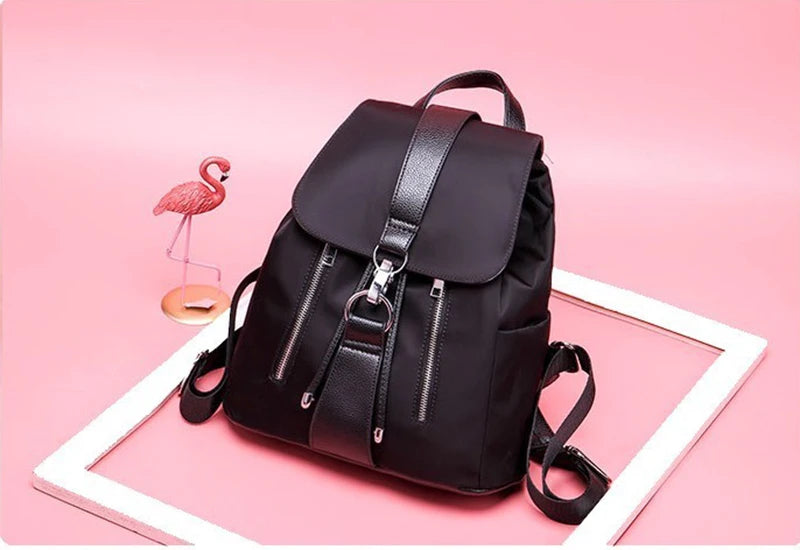 Mochila feminina de designer de alta qualidade em nylon, bolsa feminina fashion, mochila escolar de grande capacidade, bolsa de viagem casual