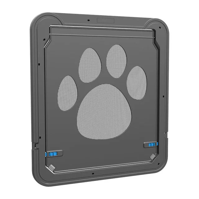 Porta de plástico com trava de 4 vias para animais de estimação, cães grandes, gatos, tela, janela, portão de segurança, túnel para animais de estimação, cerca para cães, porta de acesso livre para casa