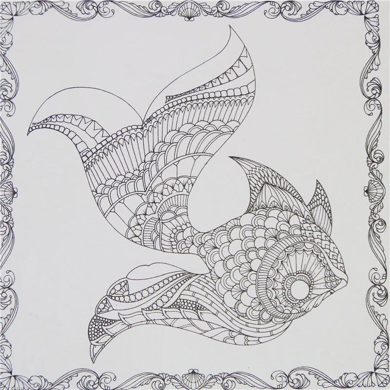 1 peça, 24 páginas, aventura no oceano perdido, livro de colorir para crianças e adultos, alívio do estresse, matar o tempo, pintura, desenho, livro de arte