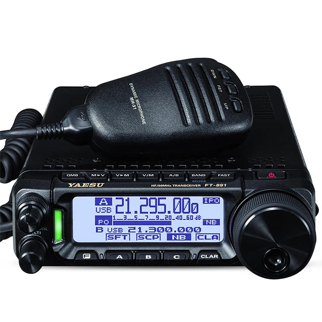 YAESU FT-891HF+50 MHz Rádio Móvel de Modo Completo 100 W Rádio Bidirecional de Alta Potência Walkie Talkie Longo Alcance 100 km Estação Base Móvel