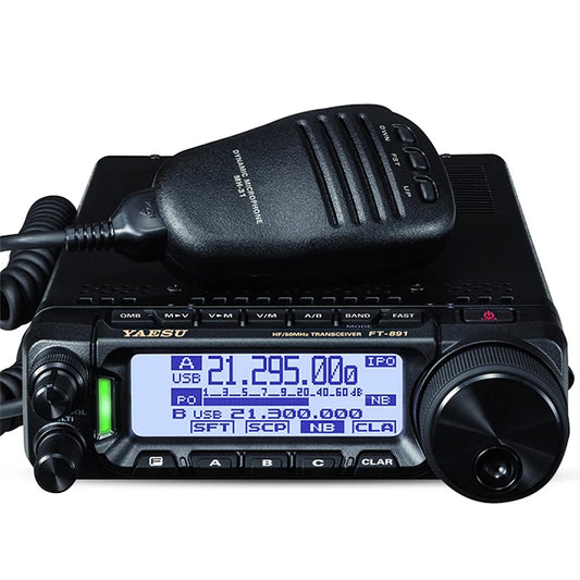 YAESU FT-891HF+50 MHz Rádio Móvel de Modo Completo 100 W Rádio Bidirecional de Alta Potência Walkie Talkie Longo Alcance 100 km Estação Base Móvel