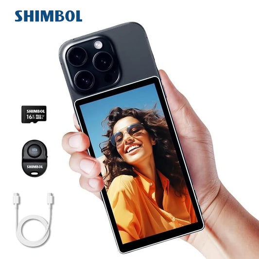 Tela do monitor SHIMBOL CP5 Câmera traseira Celular Vlog Selfie Monitor Tela 5 polegadas FHD Tela sensível ao toque Traseira Tiktok Vídeo ao vivo