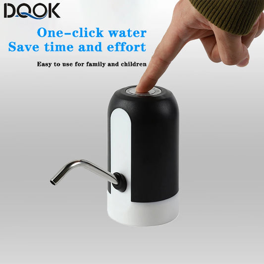 Bomba para garrafa de água com carregamento USB, dispensador elétrico automático de água, bomba para garrafa de água, interruptor automático, dispensador de bebidas