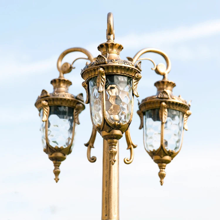 (H≈2,3M) Luzes de jardim, luzes de rua, gramado, flores, luzes de parque, à prova d'água, para áreas externas, vila, postes altos, luzes de paisagem