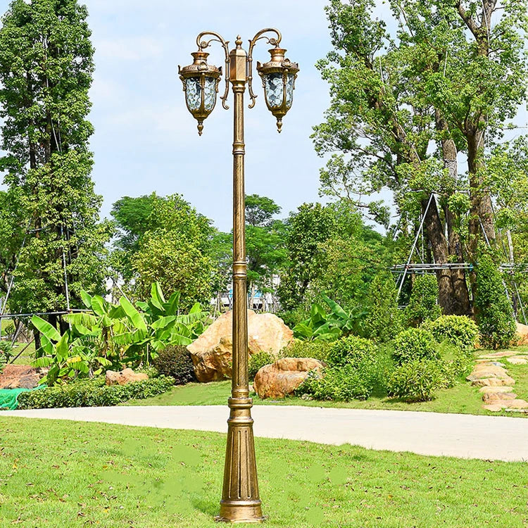 (H≈2,3M) Luzes de jardim, luzes de rua, gramado, flores, luzes de parque, à prova d'água, para áreas externas, vila, postes altos, luzes de paisagem