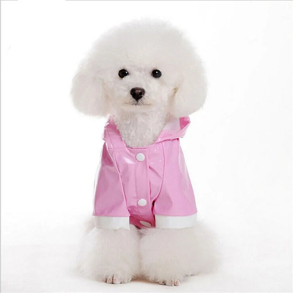 Capa de chuva para cachorro, roupas refletivas para filhotes de estimação, jaqueta de chuva para cachorro pequeno, à prova d'água, yorkshire, poodle, bichon, pomeranian, schnauzer, corgi