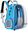 Mochila transparente para transporte de animais de estimação, grande capacidade, portátil, para cães e gatos, com zíper, respirável e resistente para transporte em viagens