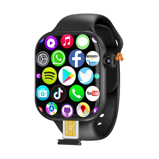 Wonlex MT107 Alto-falante duplo Tela AMOLED Grande memória Frequência cardíaca Passos WIFI Posicionamento GPS 4G Relógio para smartphone Android