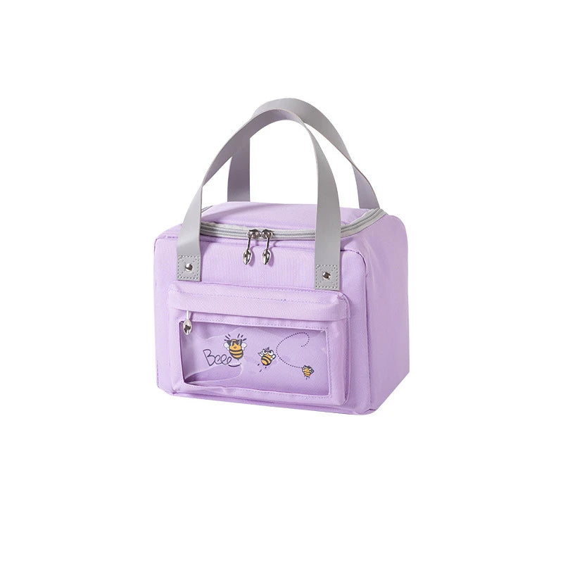 Lancheira térmica à prova d'água com isolamento térmico para mulheres e crianças, bolsa térmica Bento para piquenique ao ar livre, recipiente para armazenamento de alimentos