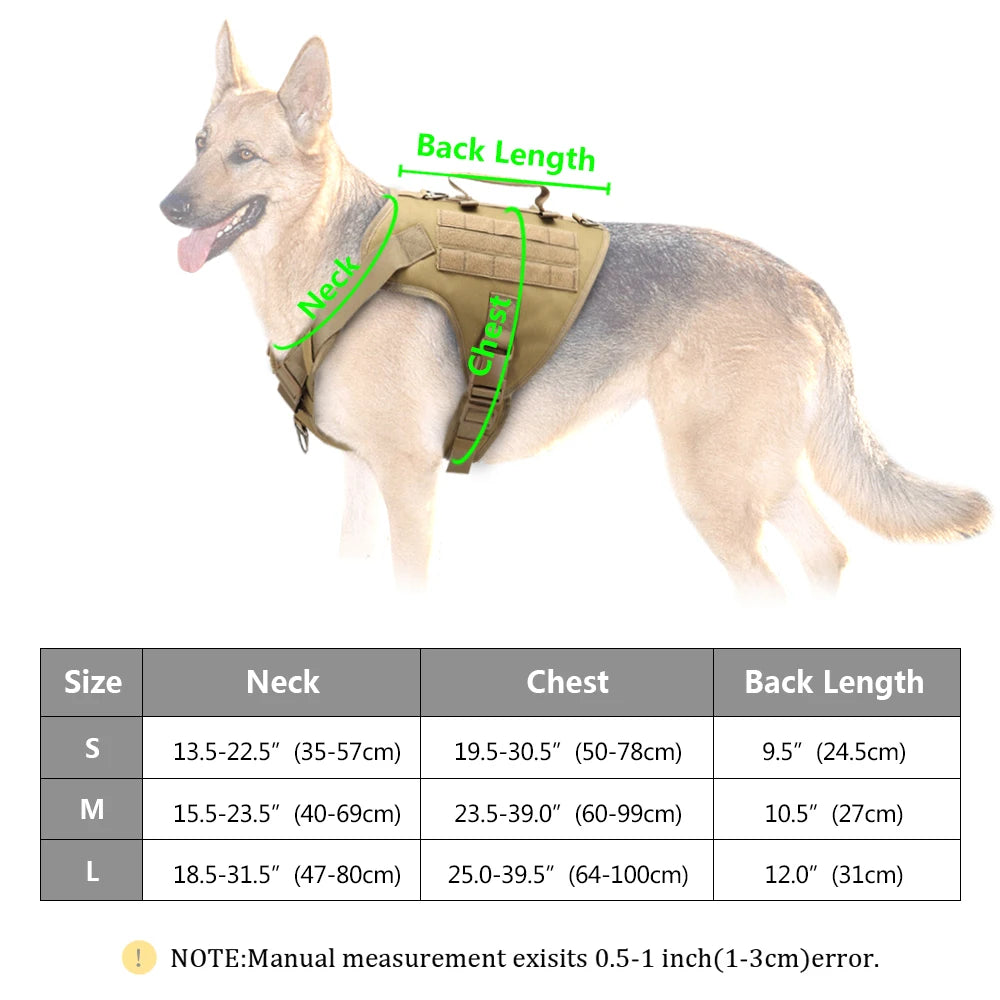 Arnês tático para cães, colete de treinamento militar para cães pastor alemão, colete molle para cães de médio e grande porte