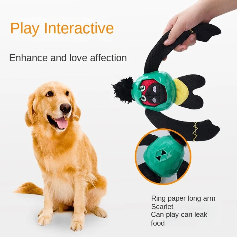Brinquedo para cachorro com vazamento transfronteiriço, som de papel, voz, TPR, resistente a mordidas, resistente a molares, educativo, interativo, divertido, suprimentos para animais de estimação