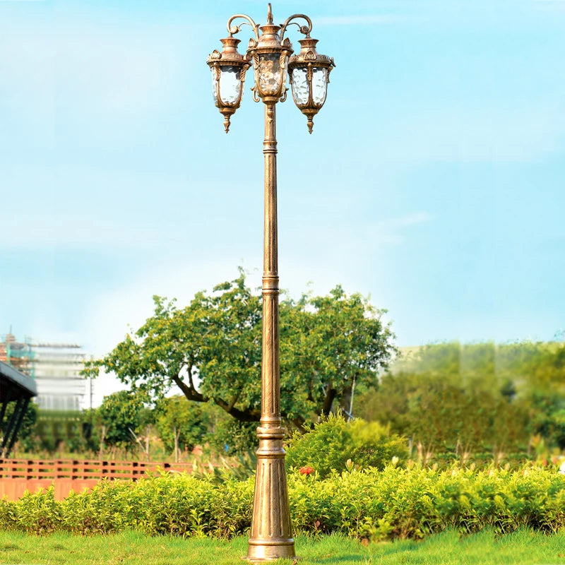 (H≈2,3M) Luzes de jardim, luzes de rua, gramado, flores, luzes de parque, à prova d'água, para áreas externas, vila, postes altos, luzes de paisagem