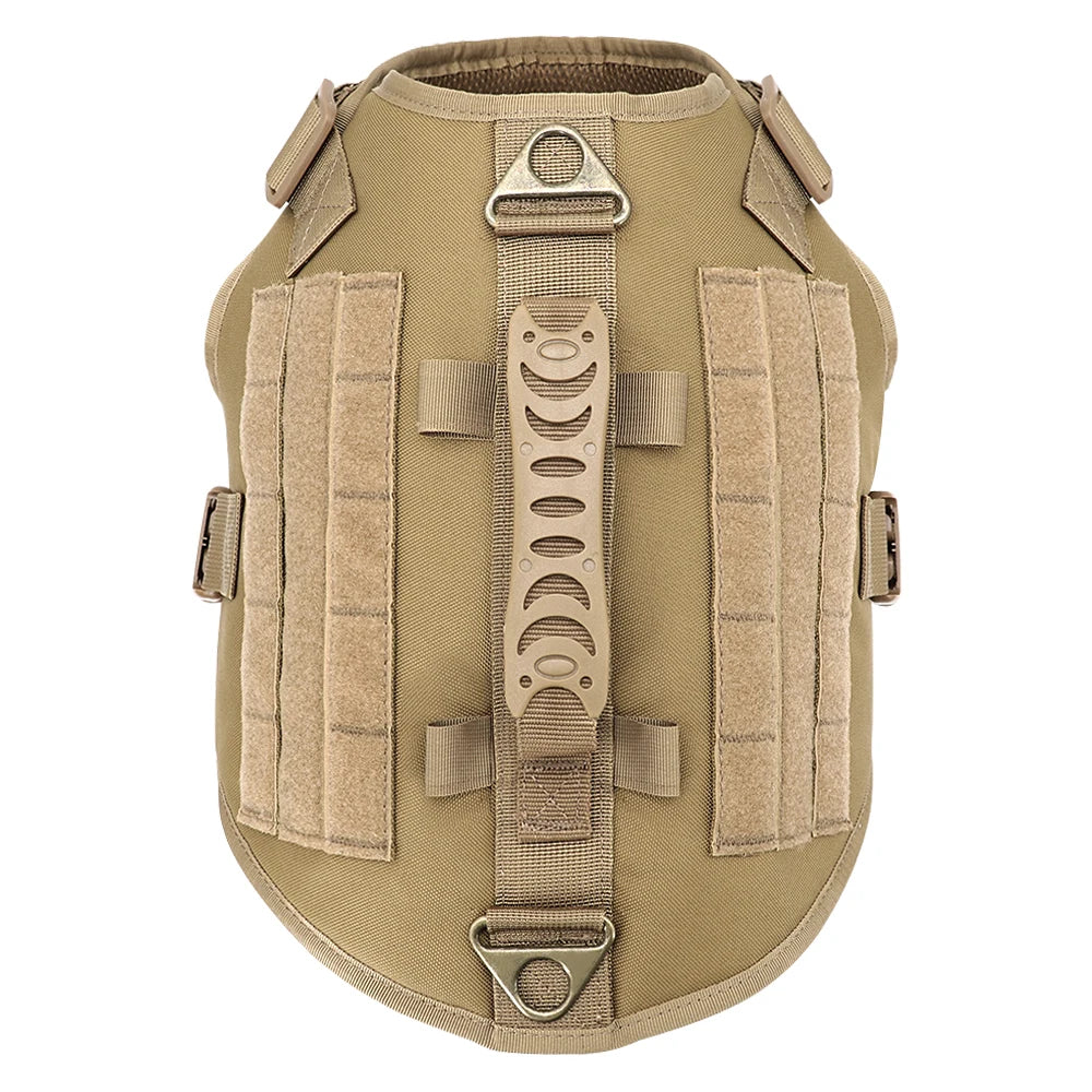 Arnês tático para cães, ajustável, sem puxar, para treinamento militar de animais de estimação, colete Molle com alça para cães de médio e grande porte, para caminhadas ao ar livre