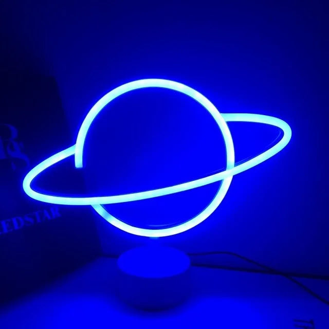 Luz de neon LED USB para letreiro, lâmpada noturna de flamingo para festas de Natal, decoração de casamento, presente para casa, luz de neon em forma de coração