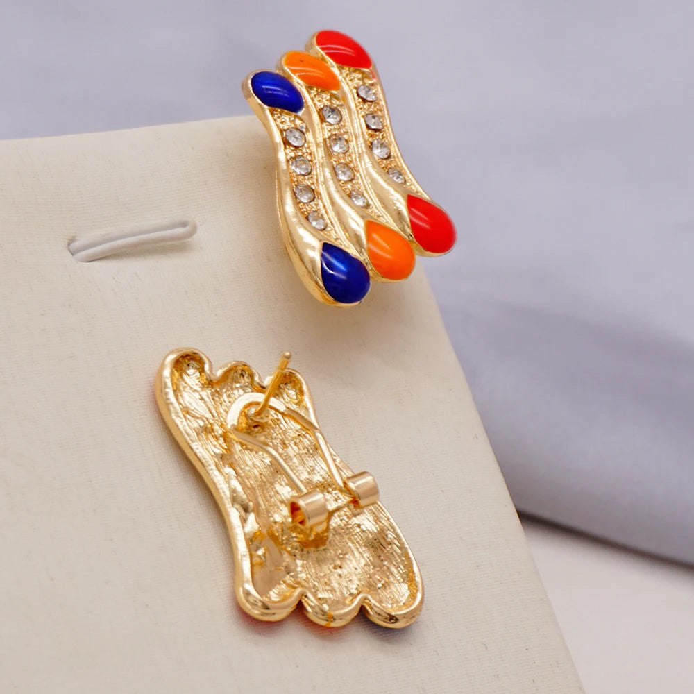 Conjuntos de joias finas 2023 para mulheres, presentes de casamento, colar, pulseira, brincos, anel, joias com contas africanas