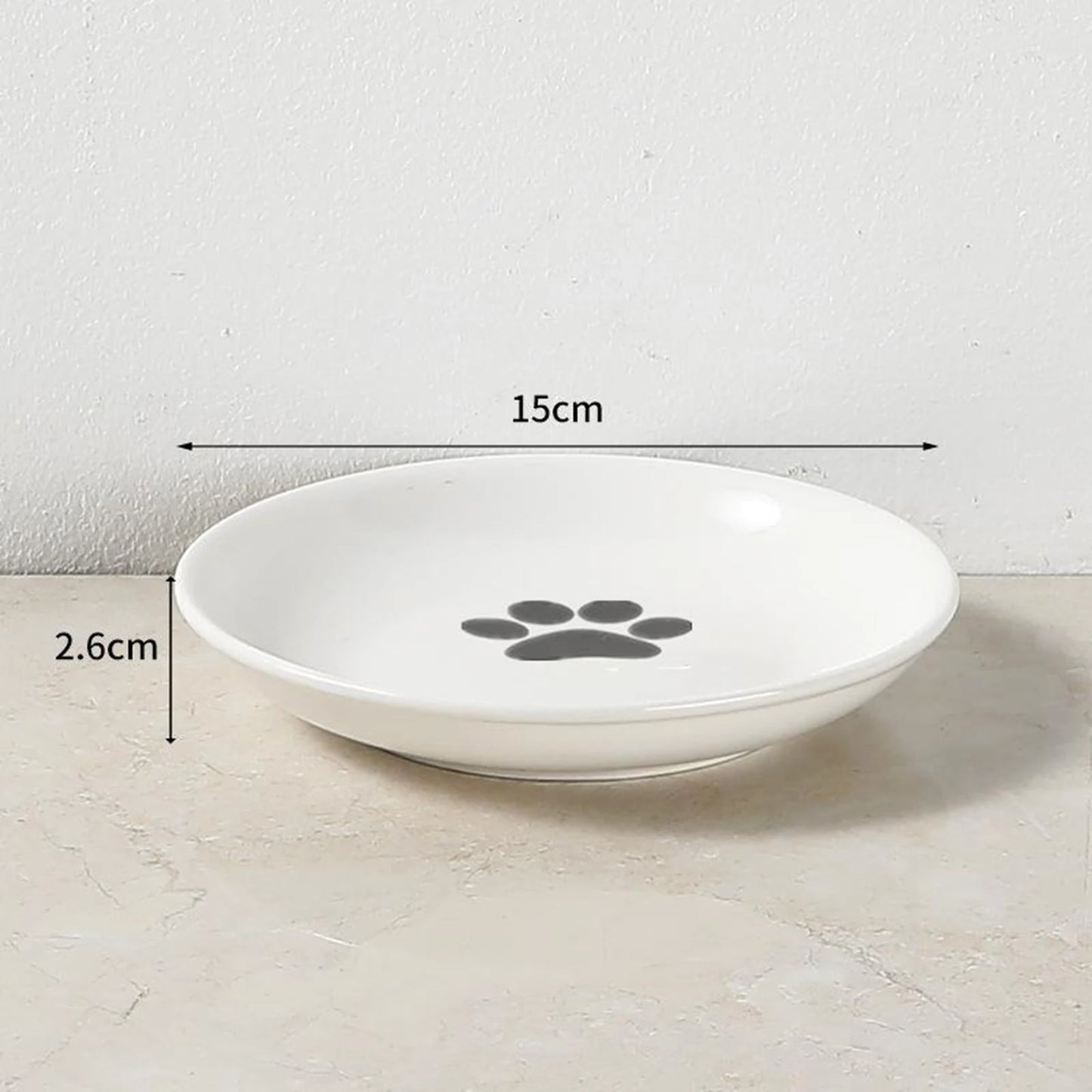 Ceramic Raised Pet Bowl Food Water Treats for Cats & Dogs Supplies Outdoor Feeding Drinking Accessories Doggie Cat Stand Bowl