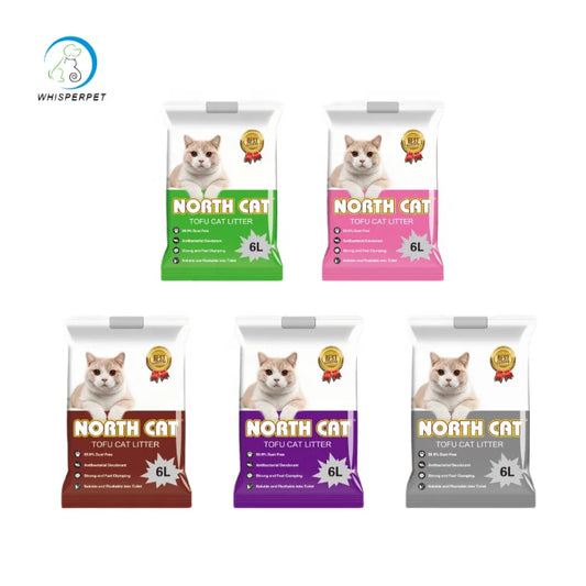 Areia absorvente para gatos, modelo mais recente de 2025 - Areia de tofu para gatos de baixo carbono, ecológica, biodegradável e antibacteriana
