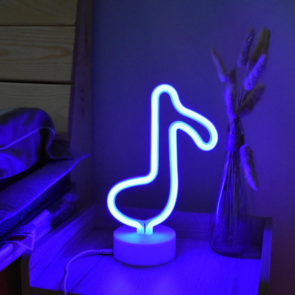 Luz de neon LED USB para letreiro, lâmpada noturna de flamingo para festas de Natal, decoração de casamento, presente para casa, luz de neon em forma de coração