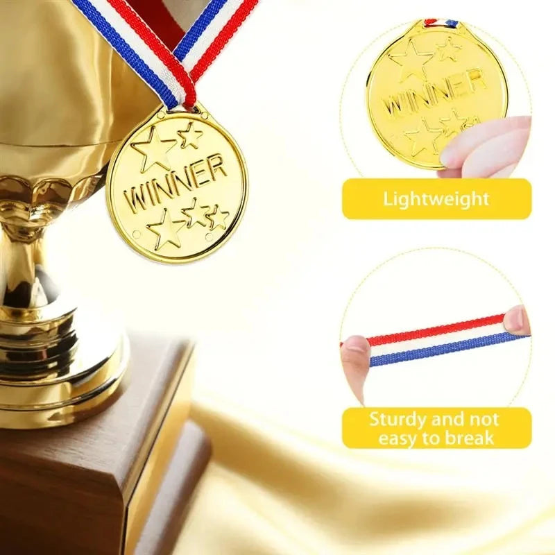 10pcs Kids Prize Games Competition Motion Toy Kids Medals Sports Day Medals Sports Day Games Kids Medals for Kids Dance Gift