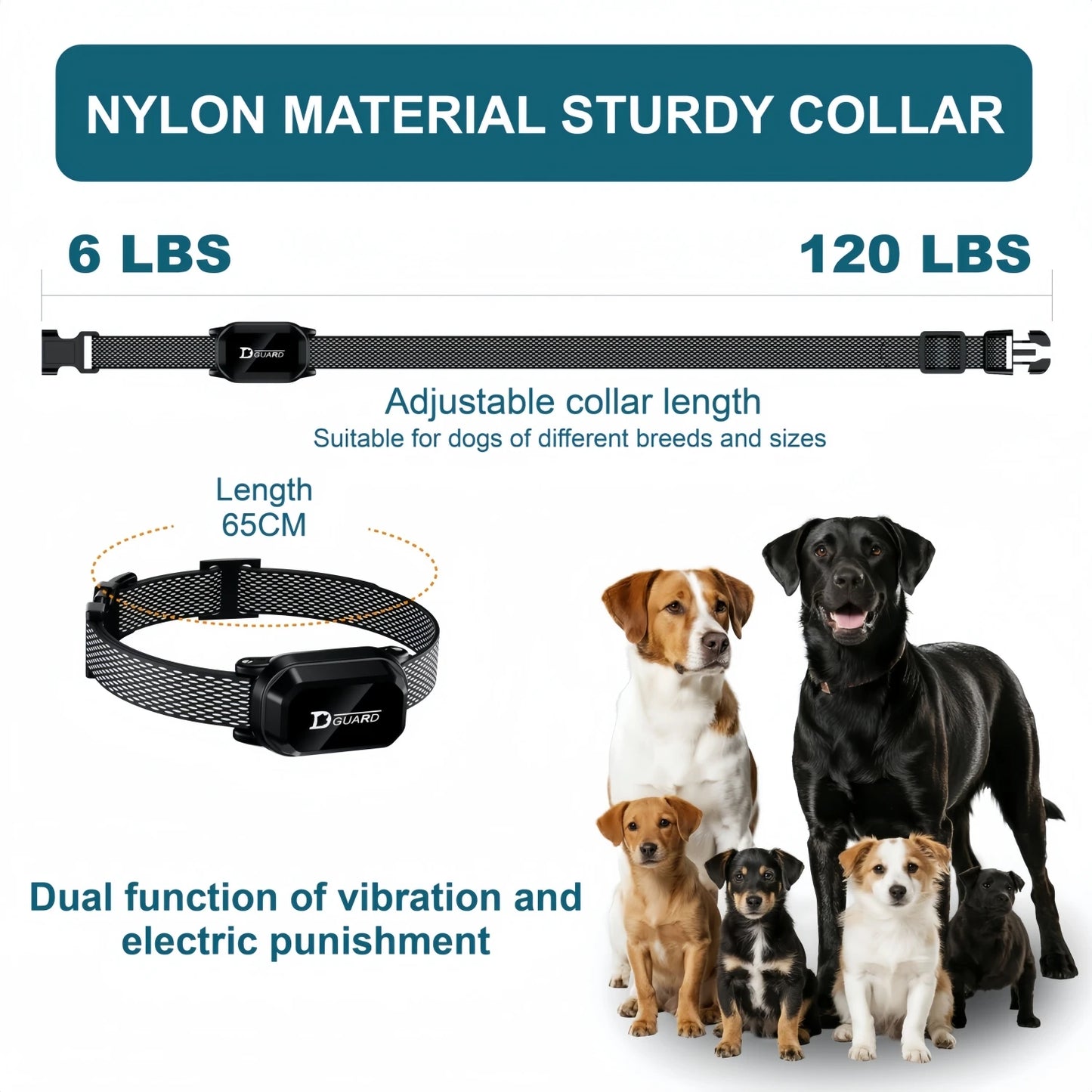 Electric Dog Training Collar Digital Rechargeable Remote Control IPX7 Waterproof Vibrator Pet Dog Bark Stop Shock Collar