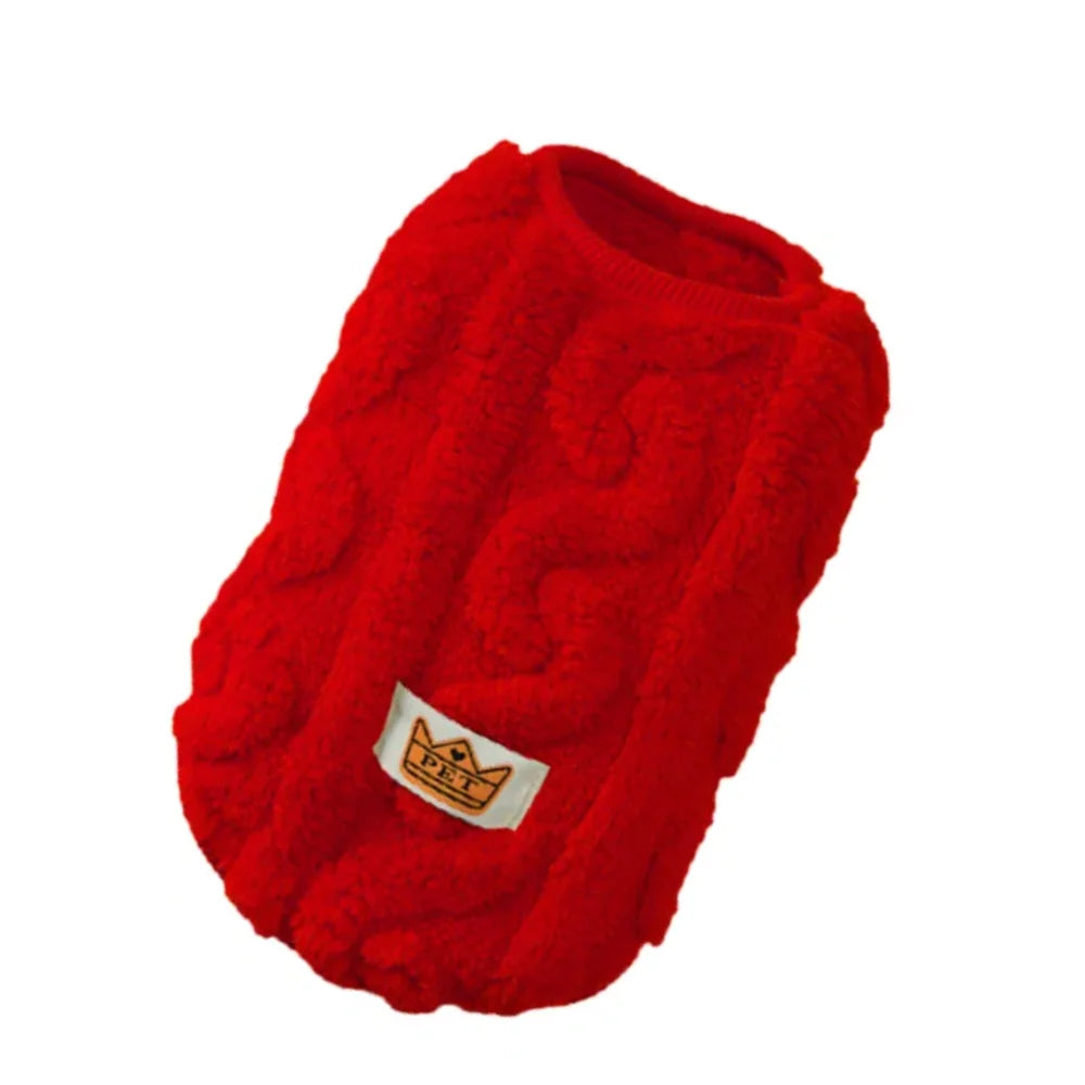 Roupas de lã macia para cães pequenos, suéter para gatos, outono e inverno, colete quente para filhotes, traje para buldogue francês e yorkshire