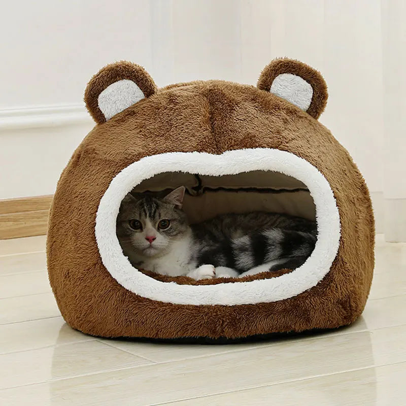 Cama engraçada para gatos, quente, macia, longa, de pelúcia, almofada para espreguiçadeira, para cães pequenos, tenda, camas de caverna para casa de gato aconchegante, tapete, suprimentos