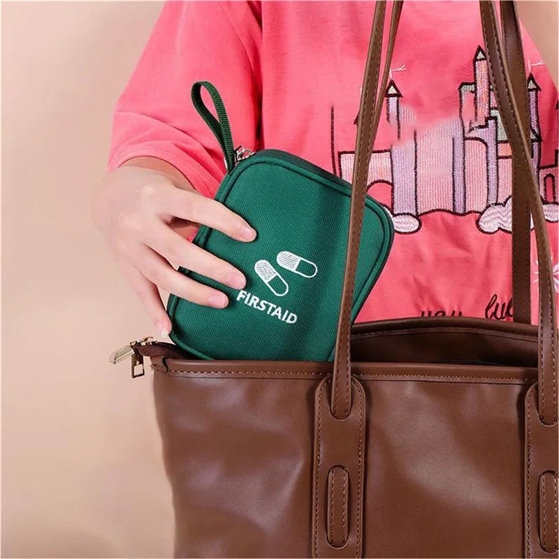 Kit de primeiros socorros para a família, 1 peça, portátil, para viagem, para uso externo, bolsa de armazenamento de medicamentos em camadas, grande capacidade, para uso doméstico