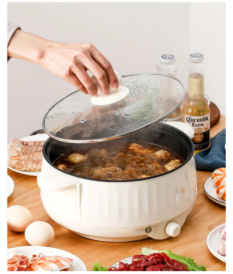 Panela elétrica multicooker de 220 V, camada única/dupla, 1 a 2 pessoas, panela antiaderente doméstica, panela de arroz, utensílios de cozinha