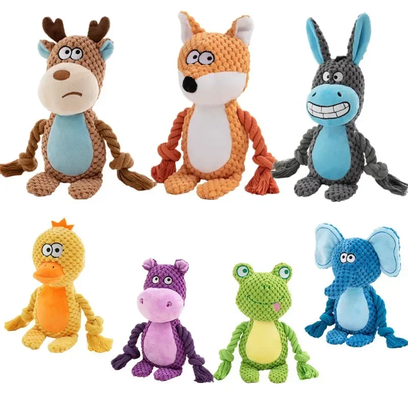 Brinquedo de pelúcia para mastigar cachorros, brinquedo pequeno de pelúcia para mordidas cruas, resistente a ruídos, chocalho para articulações, brinquedo para animais de estimação, filhote indestrutível