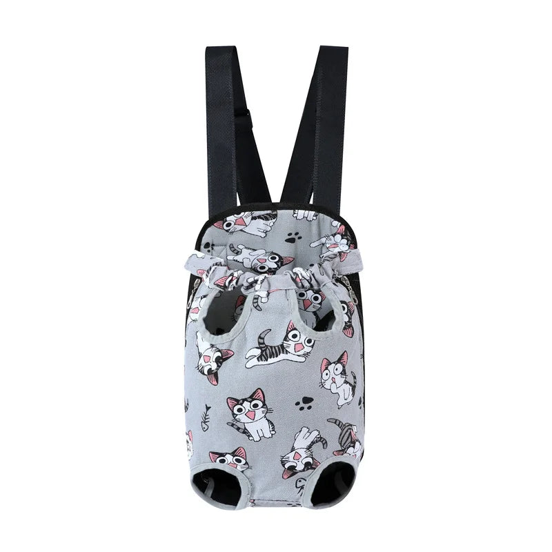 Bolsa de transporte ajustável para gatos, mochila de ombro duplo para animais de estimação, bolsa portátil para viagens ao ar livre, acampamento, caminhada, bolsa para gatos e cachorros