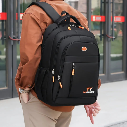 1 Mochila Masculina, Mochila Casual Impermeável de Grande Capacidade, Mochila Ajustável para Computador